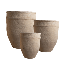 S/3 high pots D51 REED terracotta