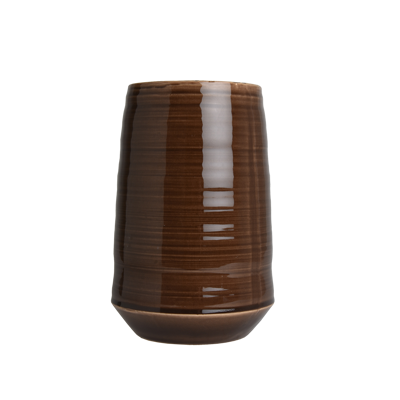 Vase H20 MOSS noir brun