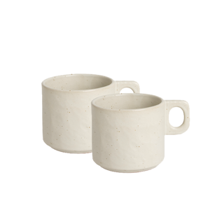 S/2 mugs D&M H8 cream