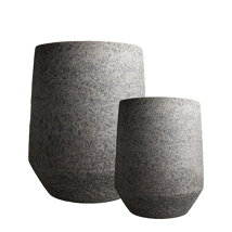 S/2 high pots D53 TULSI grey
