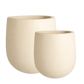 S/2 potten D65 CASUAL crème