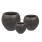 S/3 potten D55 BUNDLE zwart